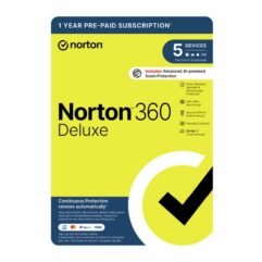 Norton 360 Deluxe 5 Devices 1 Year auto-renew subscription